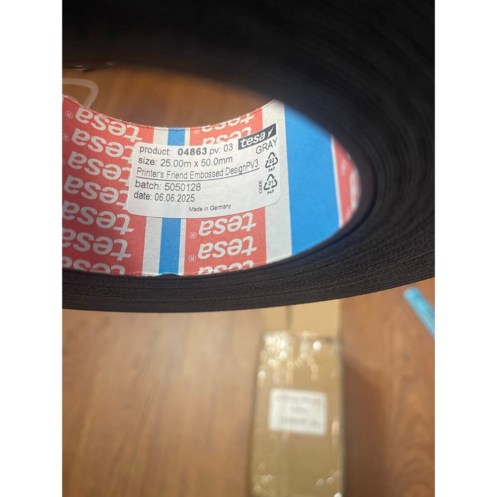 Tesa Printers Friend Tape (04863 PV3) Size 25.00m X 50.0 -New Roll